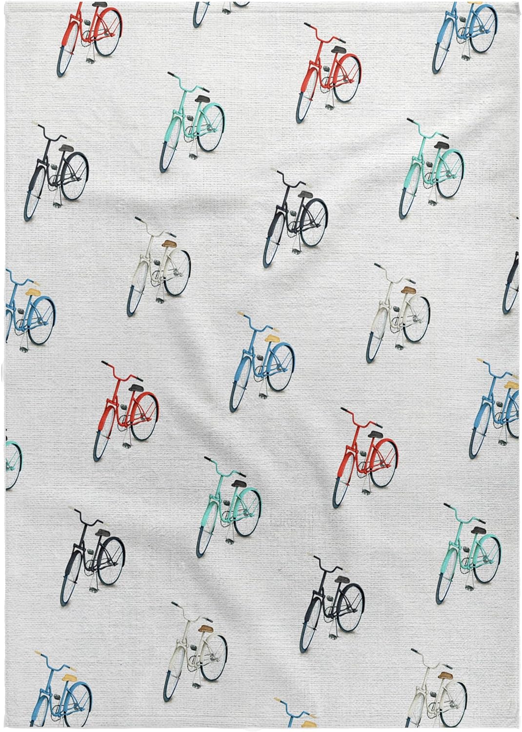 3dRose Red, Aqua, Blue, Bike Pattern 22x30 Bath Hand Pool Towel