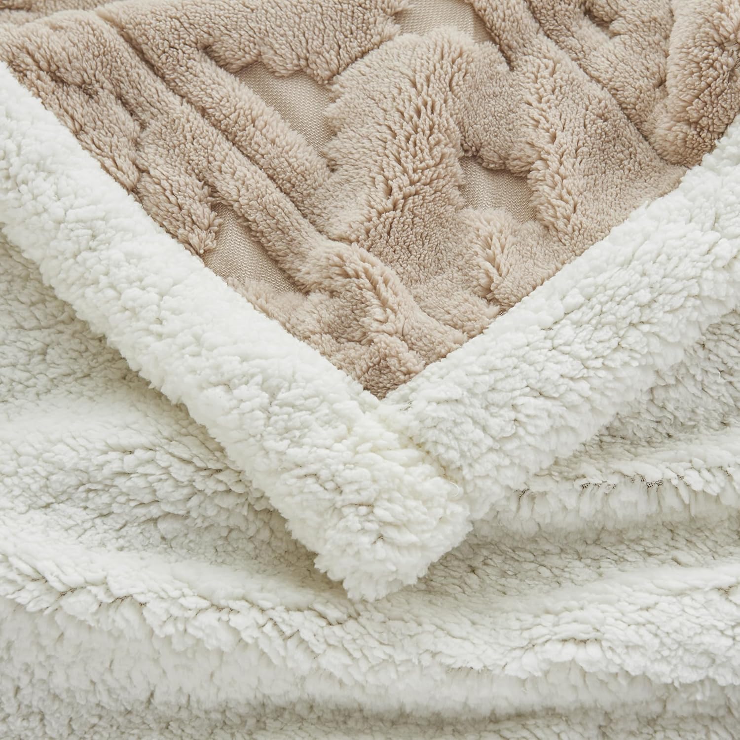 LEVINIS Bohemian Sherpa Throw Blankets 60'' × 80'', Sherpa Fleece Blanket for All Season, Southwestern Aztec Blanket for Bed/Couch/Sofa/Office/Camping, Camel - Image 7