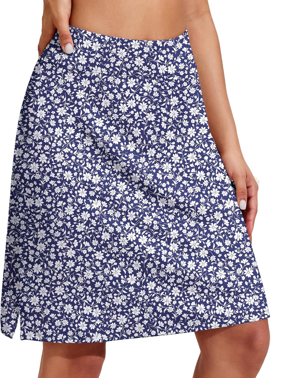 COOrun Women's 20" Knee Length Skorts Skirts Athletic Tennis Skorts Long Golf Skirt with Pockets Modest Skirts