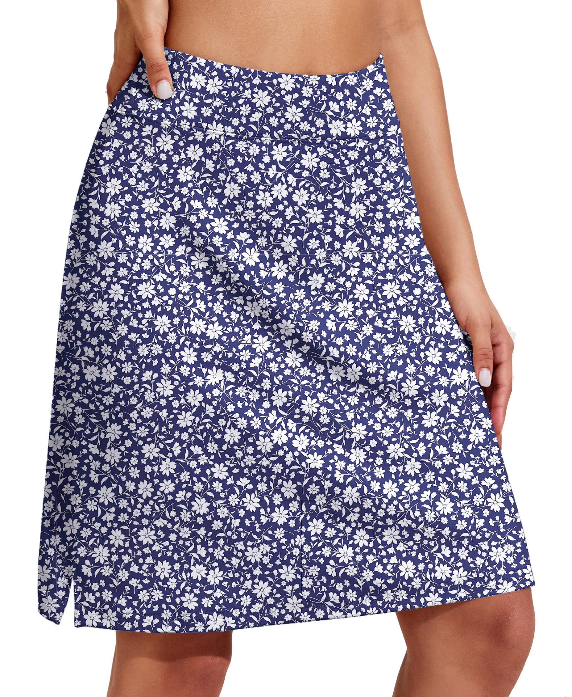coorun Women's 20" Knee Length Skorts Skirts Athletic Tennis Skorts Long Golf Skirt with Pockets Workout Modest Skirts-picture-41