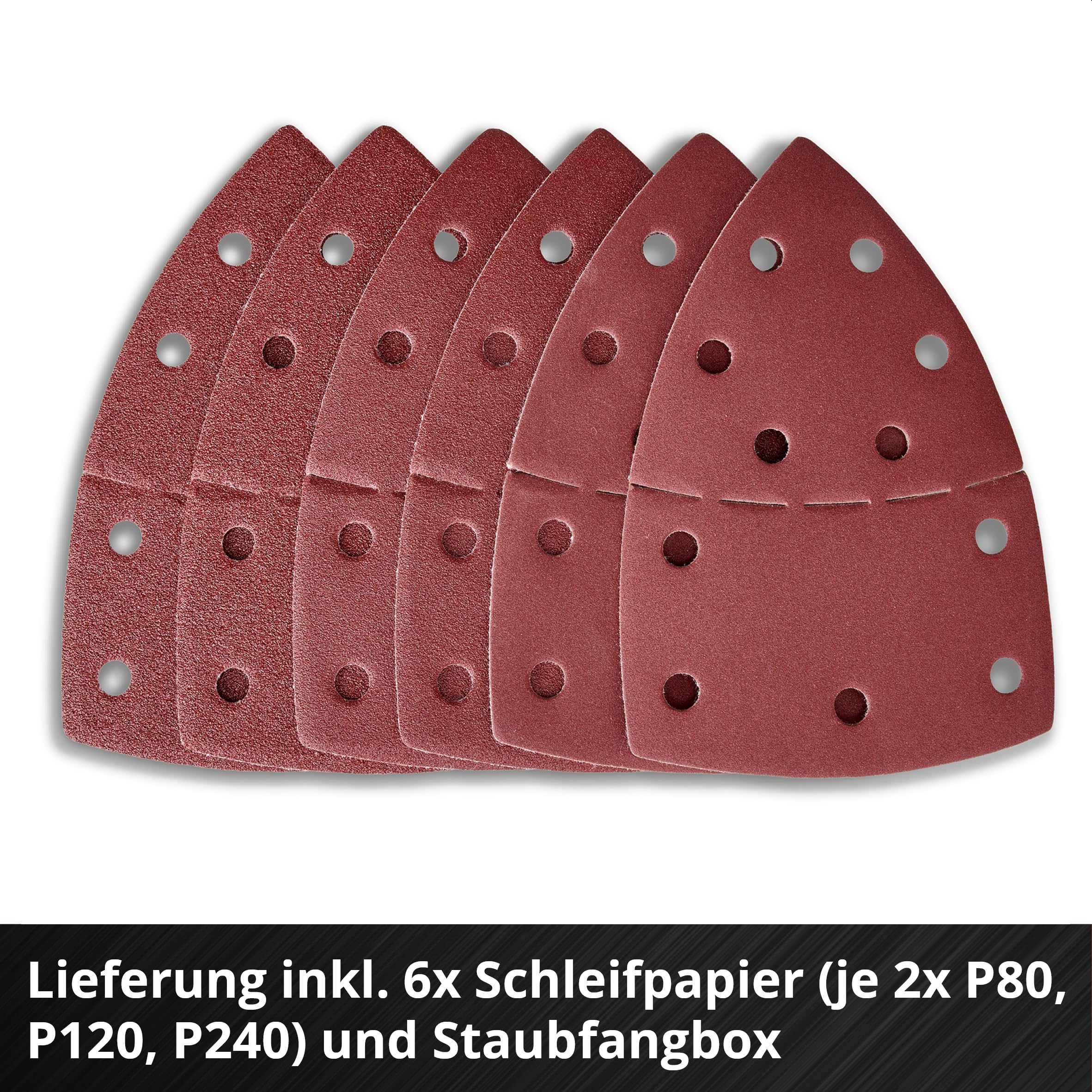 Einhell Akku-Multischleifer TE-OS 18/150-2 Li PXC (18 V, 24000 U/min, 2 mm Schwingkreis, Staubfangbox, Staubabsaugadapter, inkl. 6x Schleifpapier, Akku und Ladegerät)