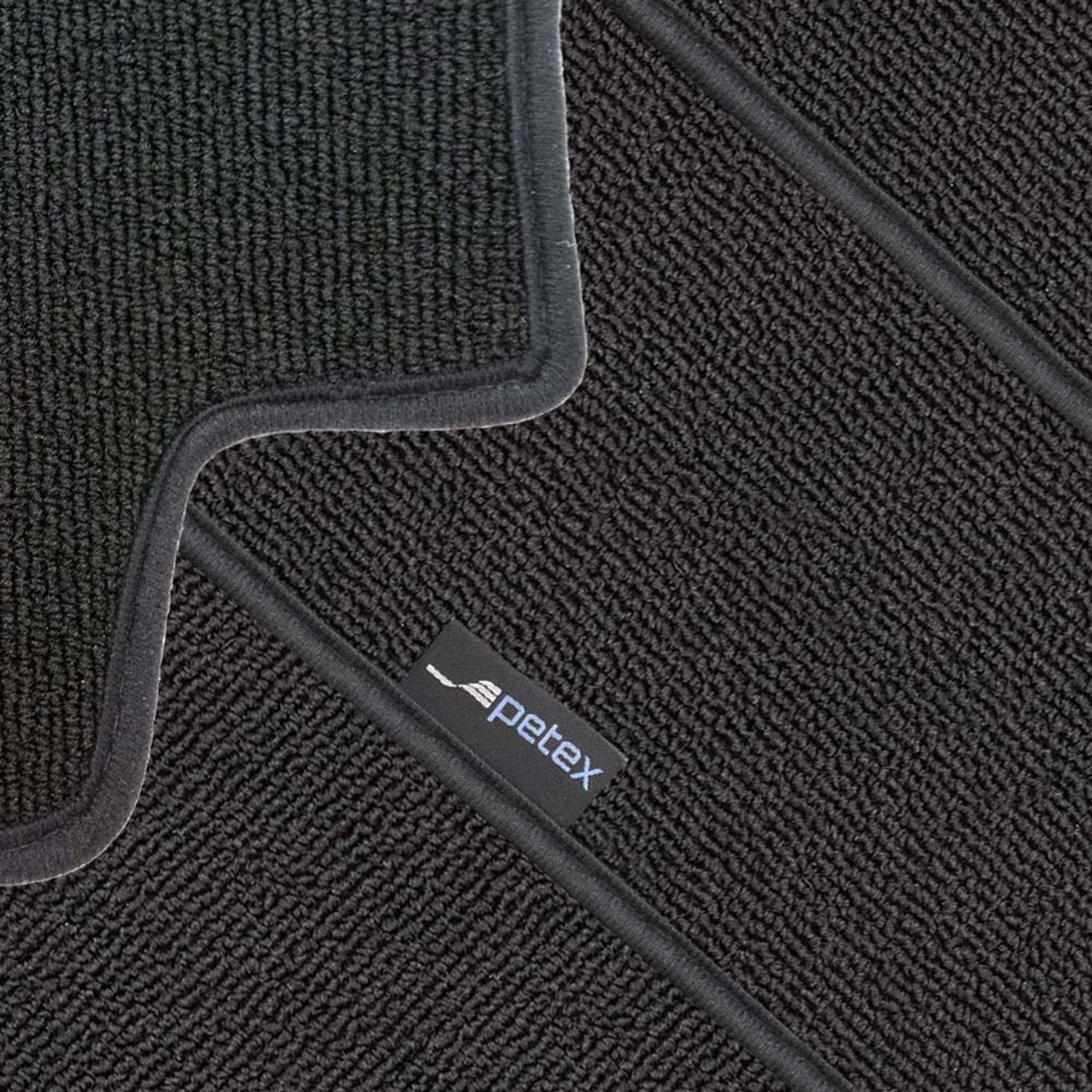 PETEX Car Floor Mats Fit for Dacia Duster III from 06/2024, Car Mat Set in Velour - Dance Black 4-Piece