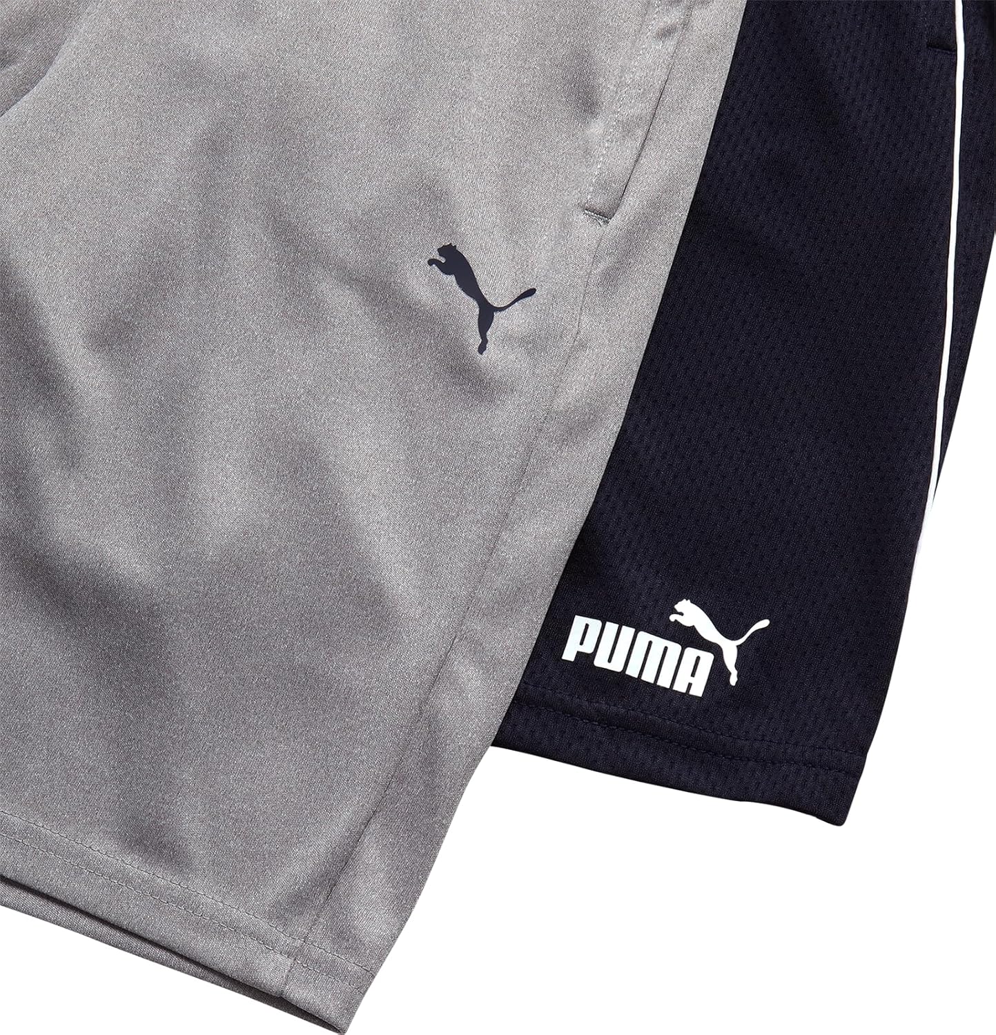 PUMA Boys Athletic Shorts - 2 Pack Active Performance Mesh Basketball Shorts for Boys (Sizes: 4-20)