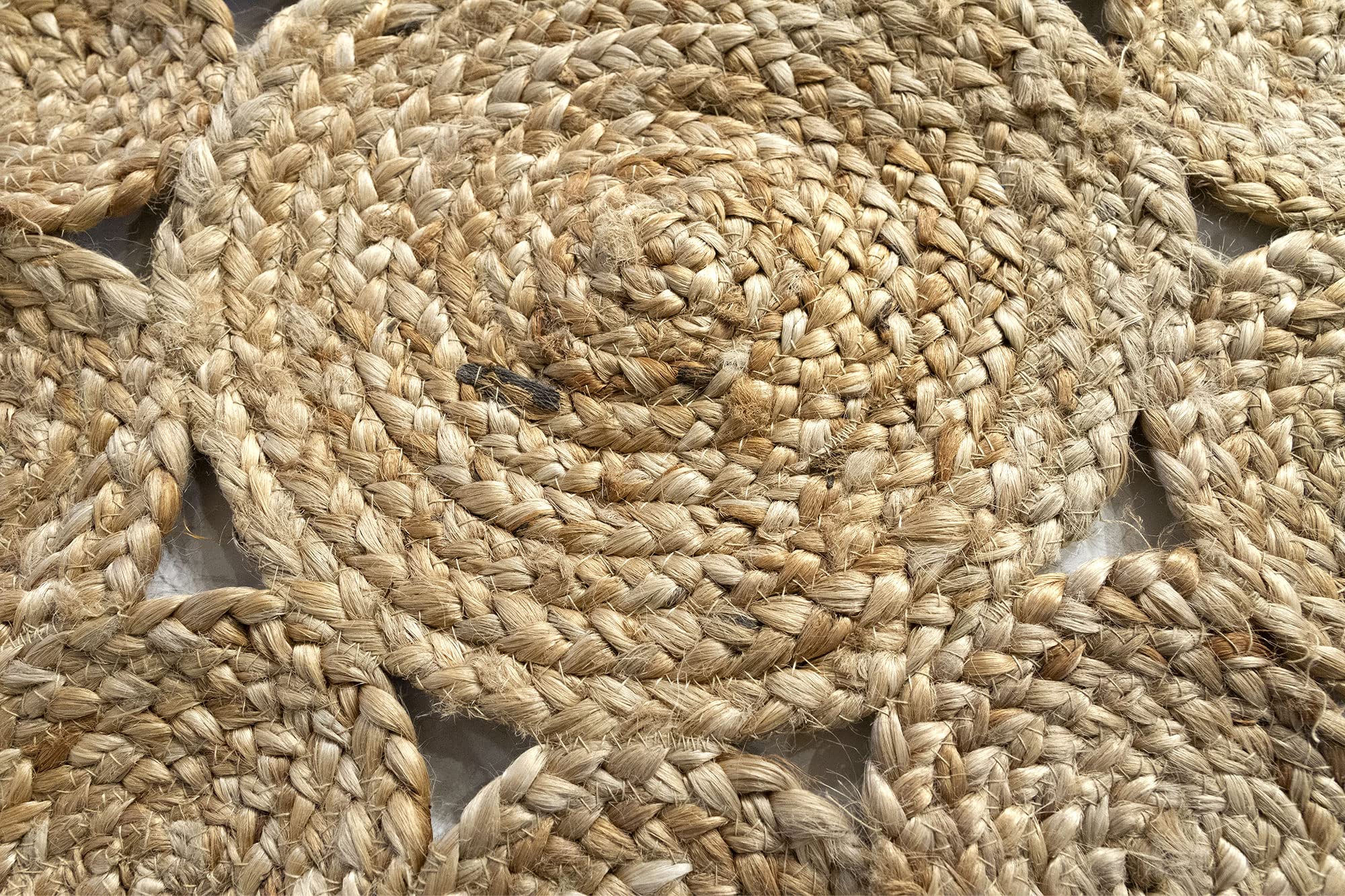 HAMID - Vloerkleed Van Jute, Tapijt Alhambra Natuurlijk, 100% Natuurlijk Tapijt Van Jute, Handgeweven, Vloerkleed Voor Woonkamer, Slaapkamer, Eetkamer, Gang, Ingang - (110x60cm
