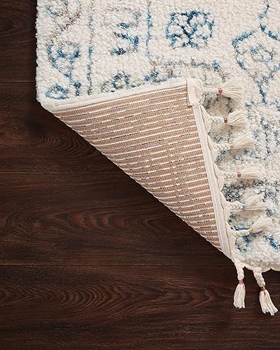 Miniatura 6 de Justina Blakeney x Loloi Ronnie Collection RON-01 - Alfombra decorativa color marfilocéano de 2 pies 2 pulgadas x 3 pies 9 pulgadas