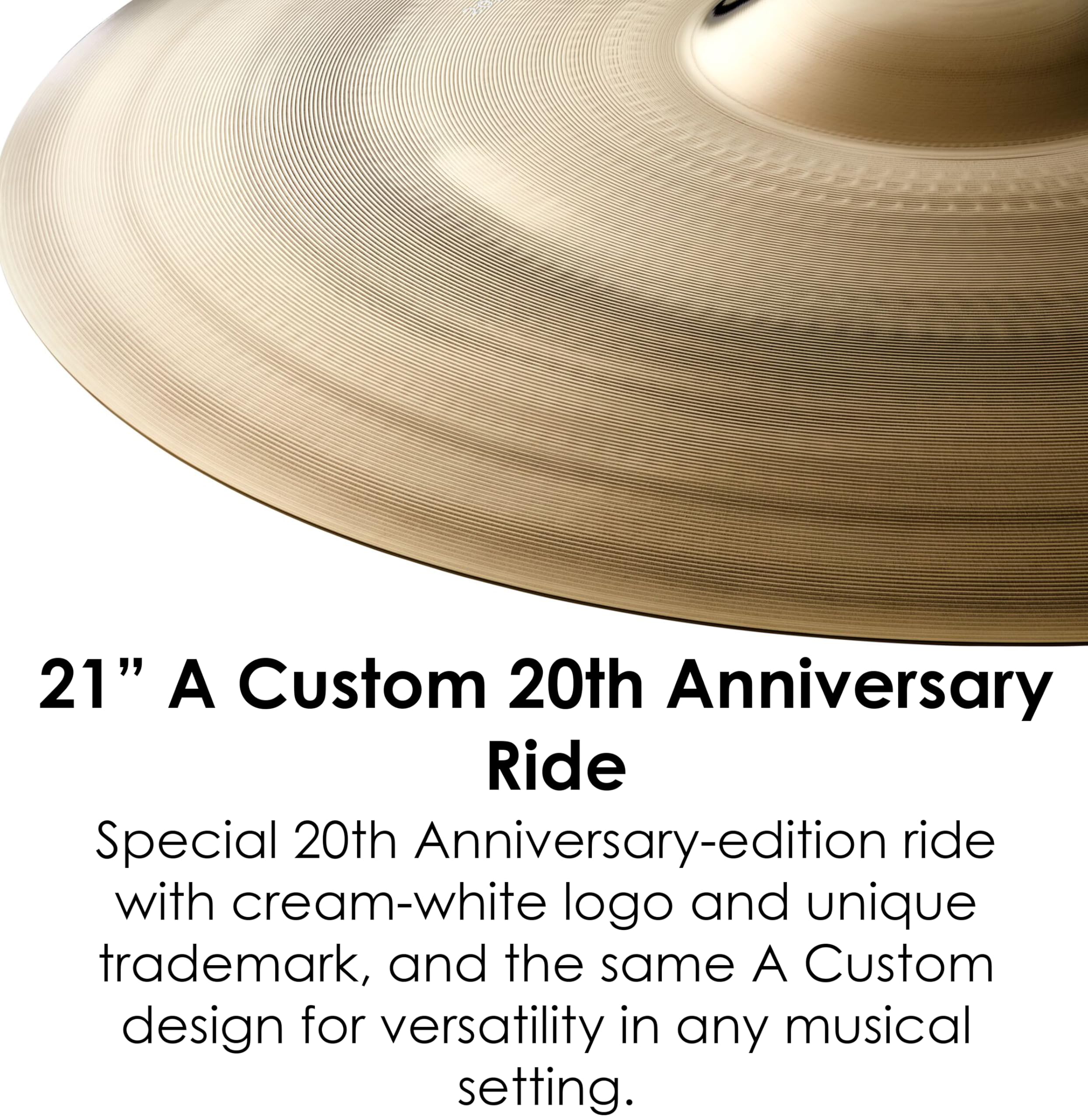 Amazon.com: Zildjian 21 InchA Custom 20th Anniversary Ride Cymbal