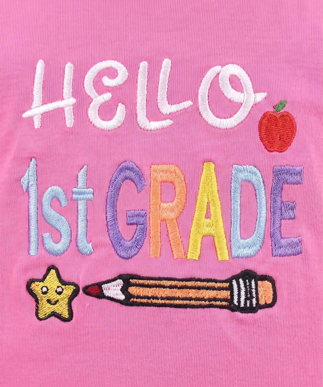 Unique Baby Girls Hello Class Back to School Outfit image 4