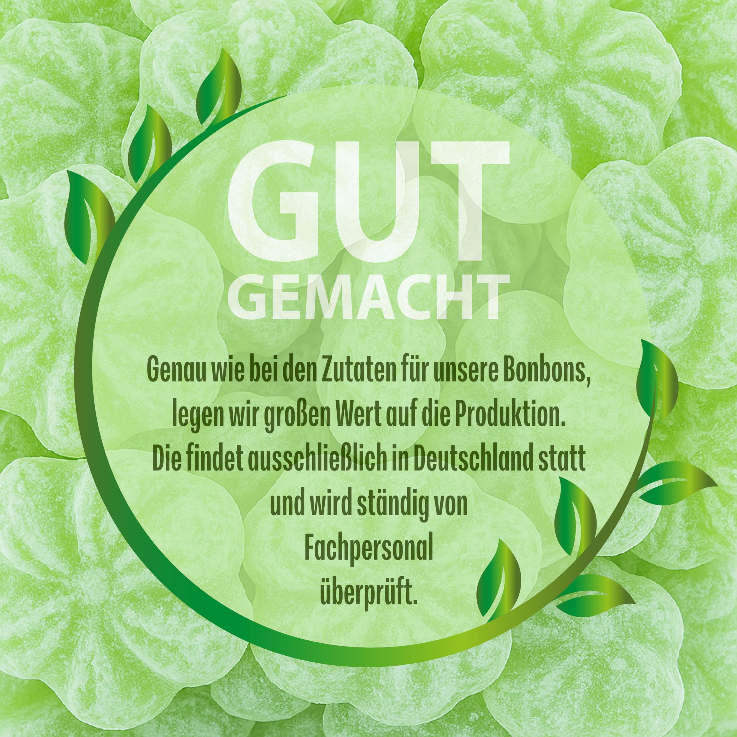 WILHELM Müller Waldmeister Bonbons in Blütenform - Retro Fruchtbonbons - Bonbons mit Waldmeister Geschmack - Im praktischen Beutel aus Deutschland - 2500g
