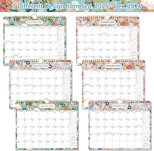 Miniatura 4 de Calendario de pared 2023  Calendario mensual de pared 2023, enero 2023 a diciembre 2023, 8.5 x 11 pulgadas, calendario 2023 con fechas julianas,