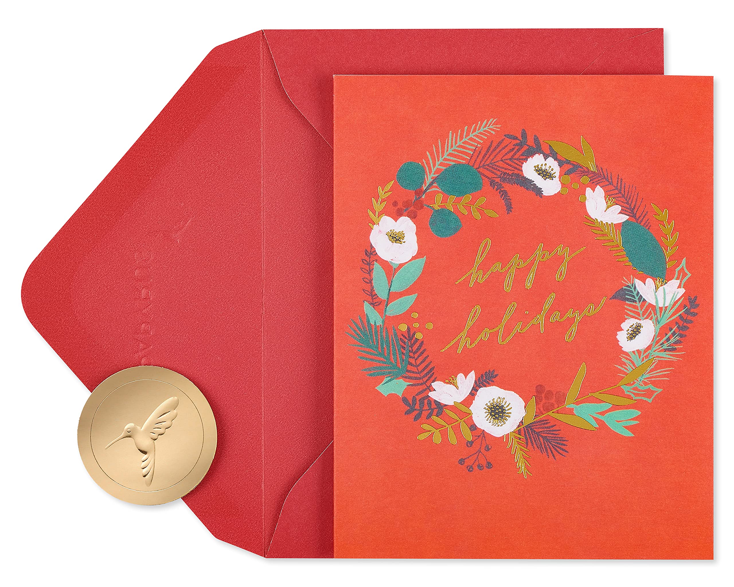 Papyrus Holiday Cards Boxed with Envelopes, Warmest Wishes, Holiday Wreath (20-Count)