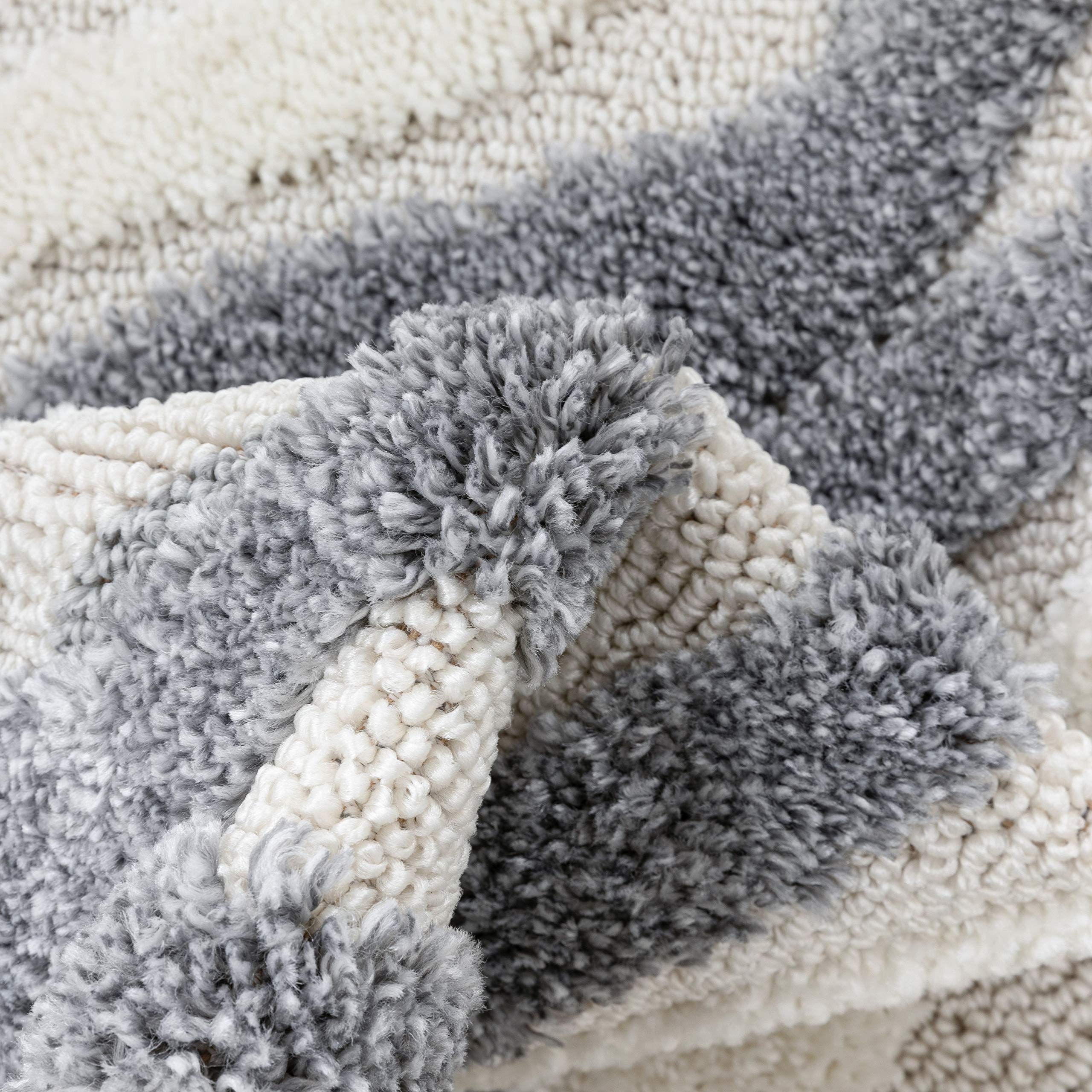 Amazon｜Well Woven Joclynne クリームグレー | ウェービーストライプ 