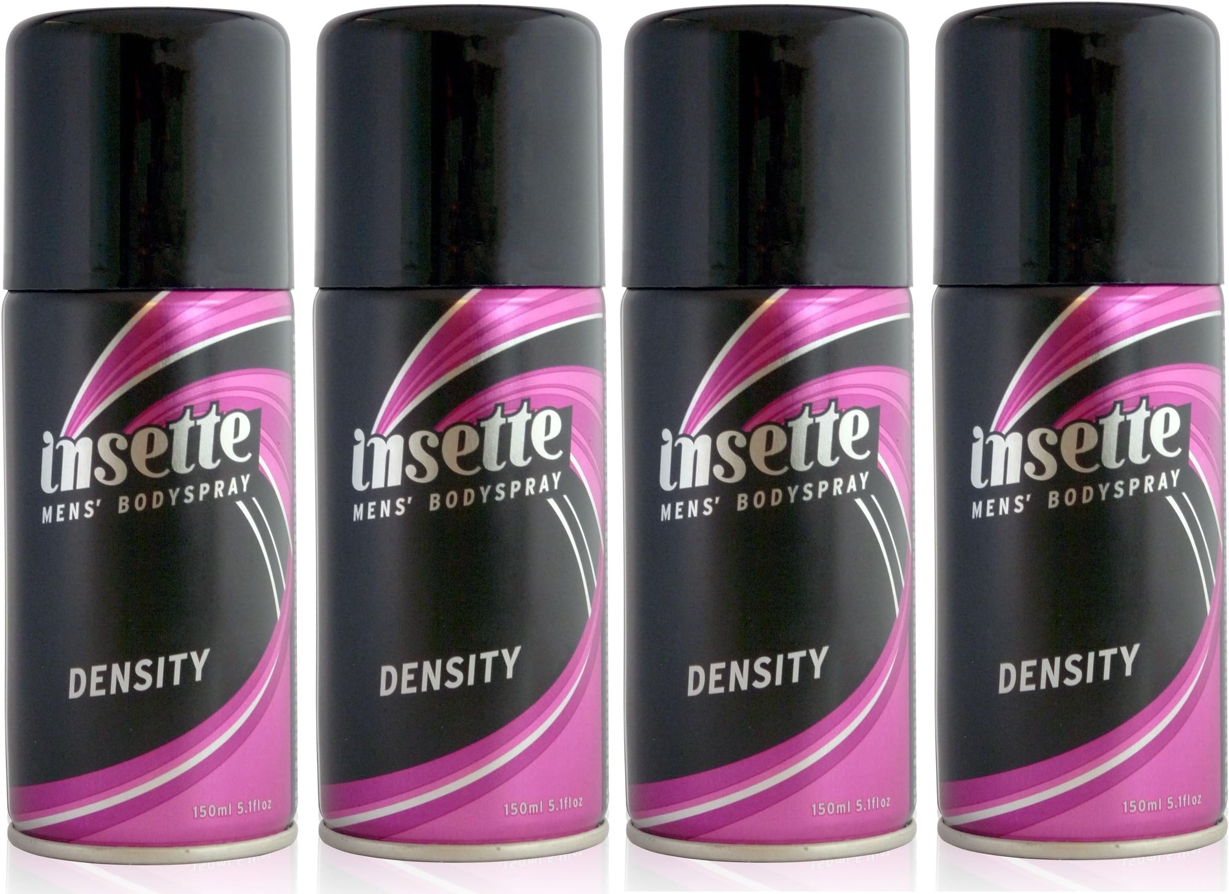 6x Insette DENSITY Mens Deodorant BODY SPRAY 150ml