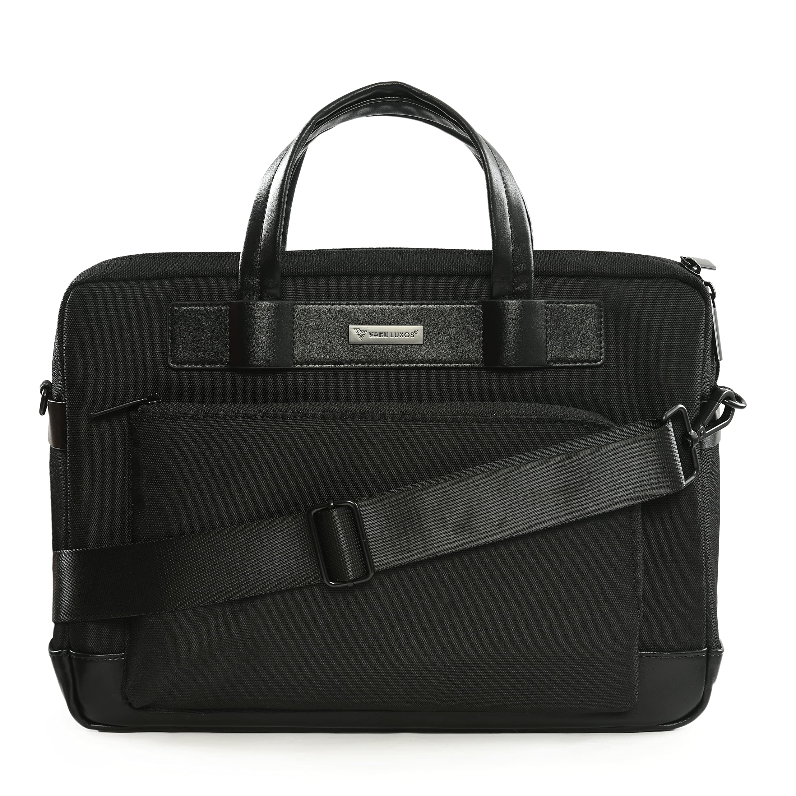 Vaku Luxos ® Mateo Series Multiuility Laptop Messenger Bag| Briefcase for Men and Women For Macbook 14" With Adjustable Strap (Black) (B0B3J26KQC) Amazon Price History, Amazon Price Tracker