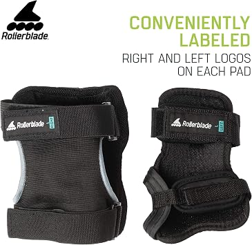 Rollerblade Skategear Junior 3 Pack Protective Gear, Knee Pads, Elbow Pads and Wrist Guards, Multi Sport Protection,Youth, Black