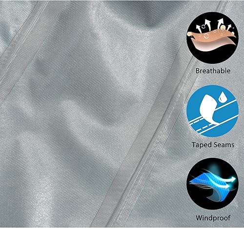 Miniatura 6 de Little Donkey Andy Men's Waterproof Rain Jacket Outdoor Lightweight Rain Shell Coat for Hiking, Golf, Travel