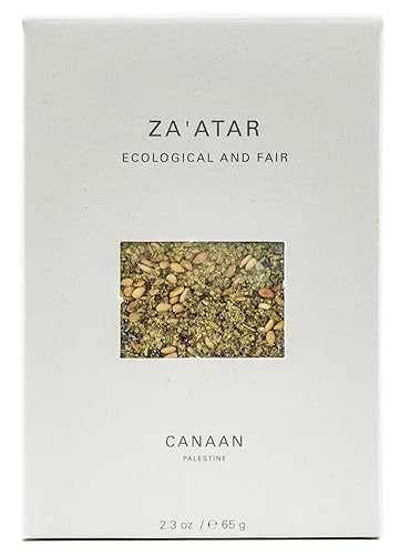 CANAAN zaatar (zahtar, Zatar) Signature mezcla de especias de Palestina, certificación de comercio justo, 65gram (3unidades)