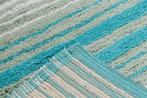 Miniatura 8 de Home Weavers Colección Gradiation 100% algodón, alfombra lavable, tapete de baño, tapete de cocina, juego de alfombras de baño, antideslizantes,