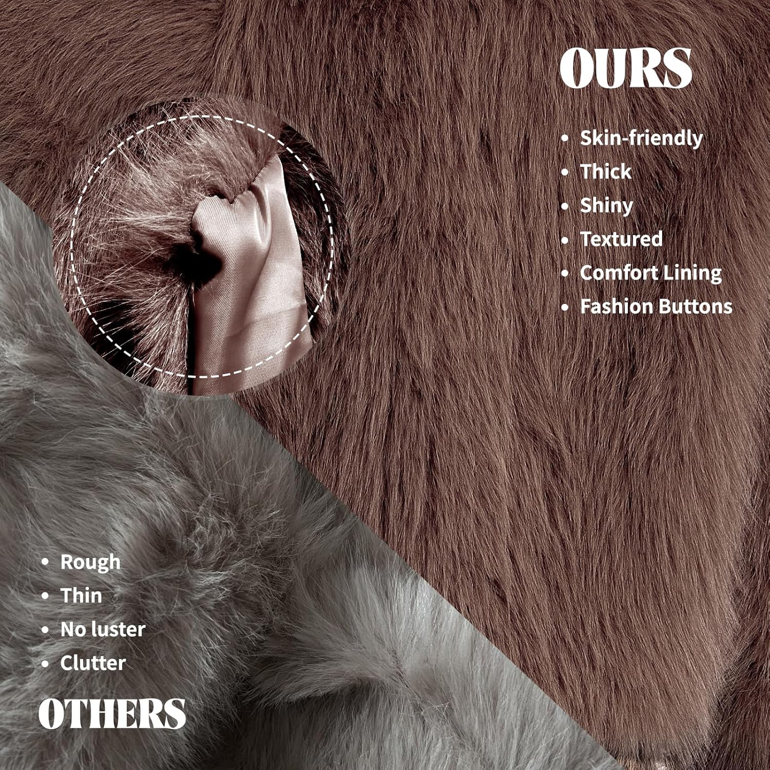 Fur Coats For Women,Plus Size Cropped Faux Fuzzy Jacket Fluffy Fall Coat. - Image 6