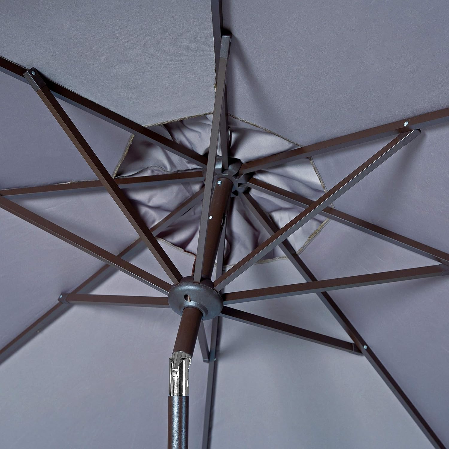 Safavieh Outdoor Milan Fringe 11-Foot Round Crank UV Protected Umbrella