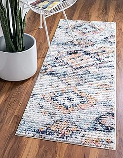 Rugs.com Morocco Collection Rug â€“ 6 Ft Runner Ivory High-Pile Rug Perfect for Hallways, Entryways