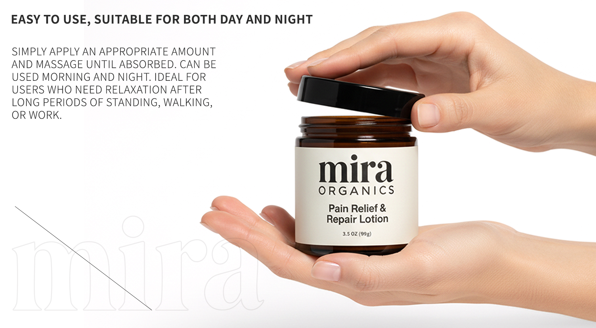 Watch Mira Relief & Repair Lotion, Use natural plant ingredients