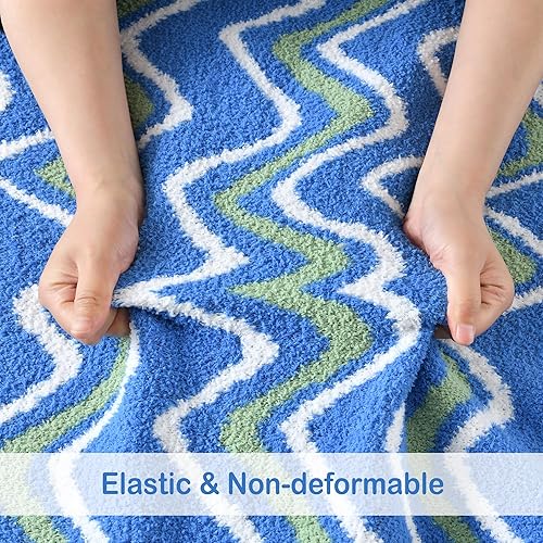 Miniatura 4 de Viviland Manta  Manta mullida de cuadrícula de ajedrez, tejida suave y acogedora manta de microfibra cálida para sofá, cama, viajes a casa (amor