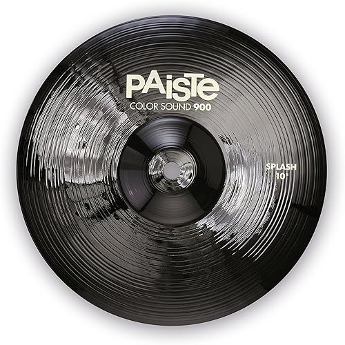 Paiste Platillo de chapoteo negro 900 con sonido de color de 10 pulgadas Azul,Púrpura,Rojo -,Negro -