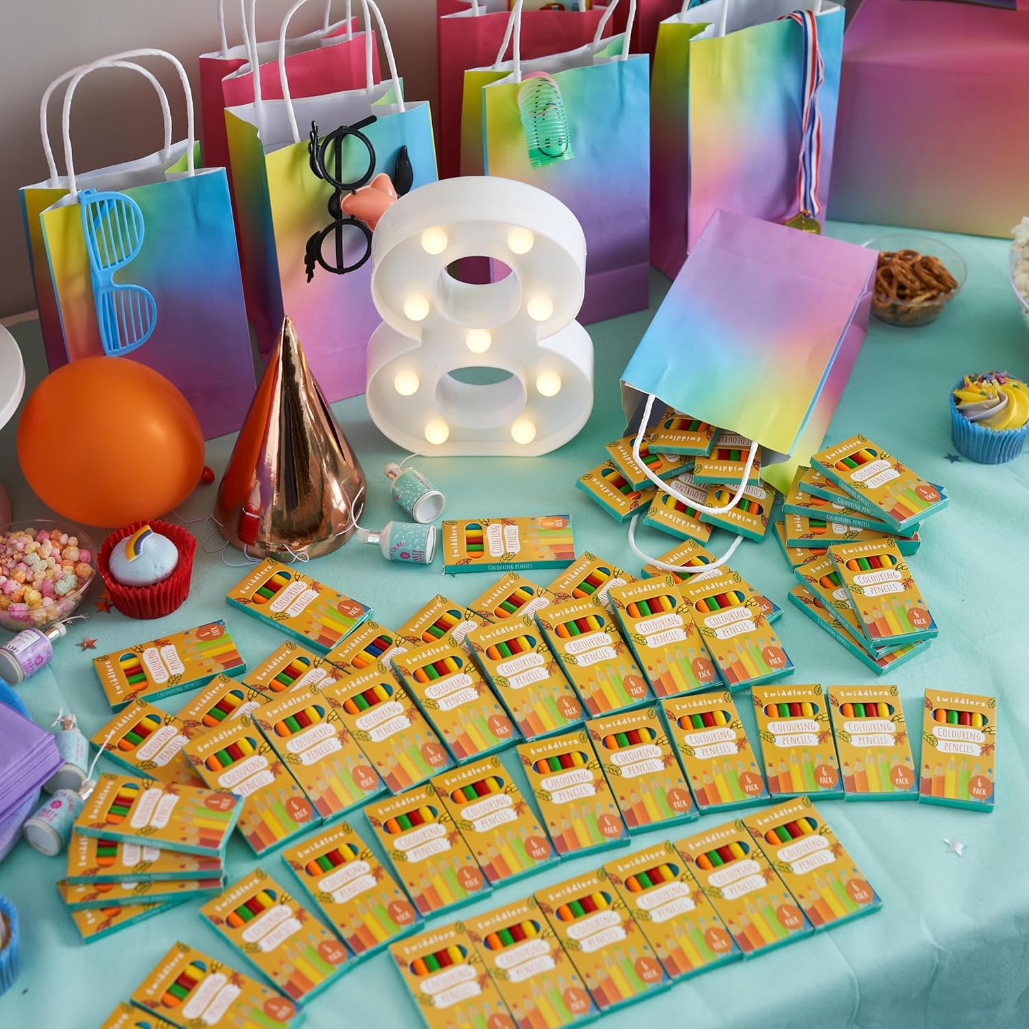 THE TWIDDLERS 60 Pack of Mini Colored Pencils - 6 Pencils per Box, 360 Total - Bulk Mini Coloring Pencils for Kids, Individual Packs for Classroom Prizes, Teacher Supplies, Party Favors