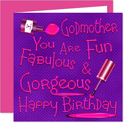 Marraine Carte De Joyeux Anniversaire Naughty Ongles Design Fun Amazon Fr Fournitures De Bureau