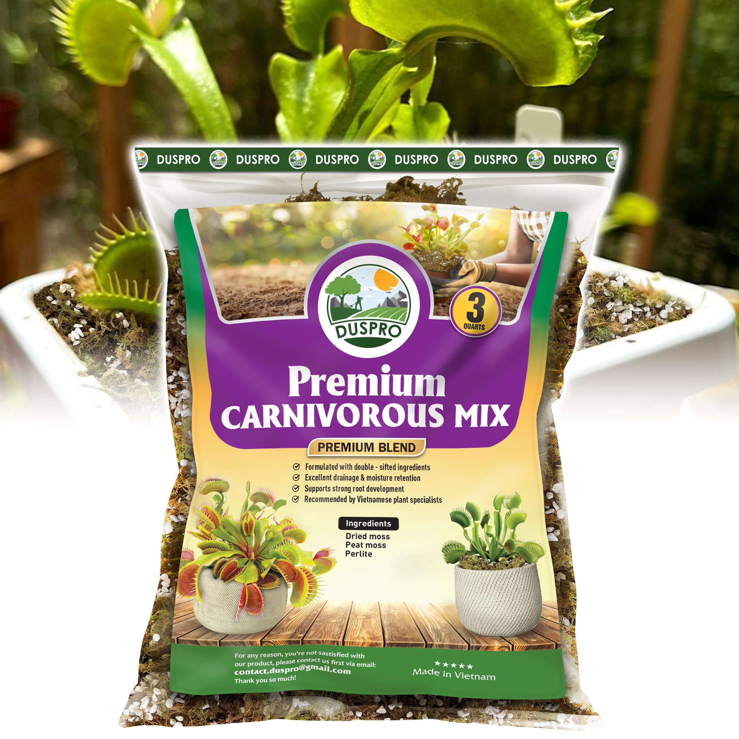 DUSPRO Carnivorous Plant Soil Mix 3QT