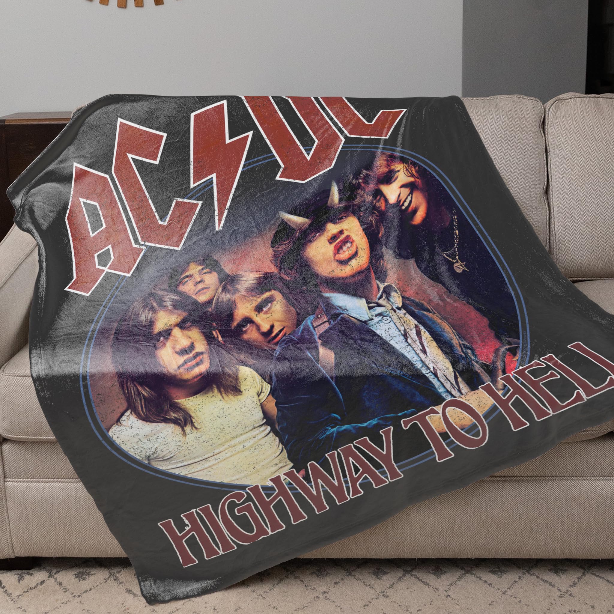 Amazon.com: AC/DC Tote ACDC Highway to Hell Circle Fleece – 50X60 ...