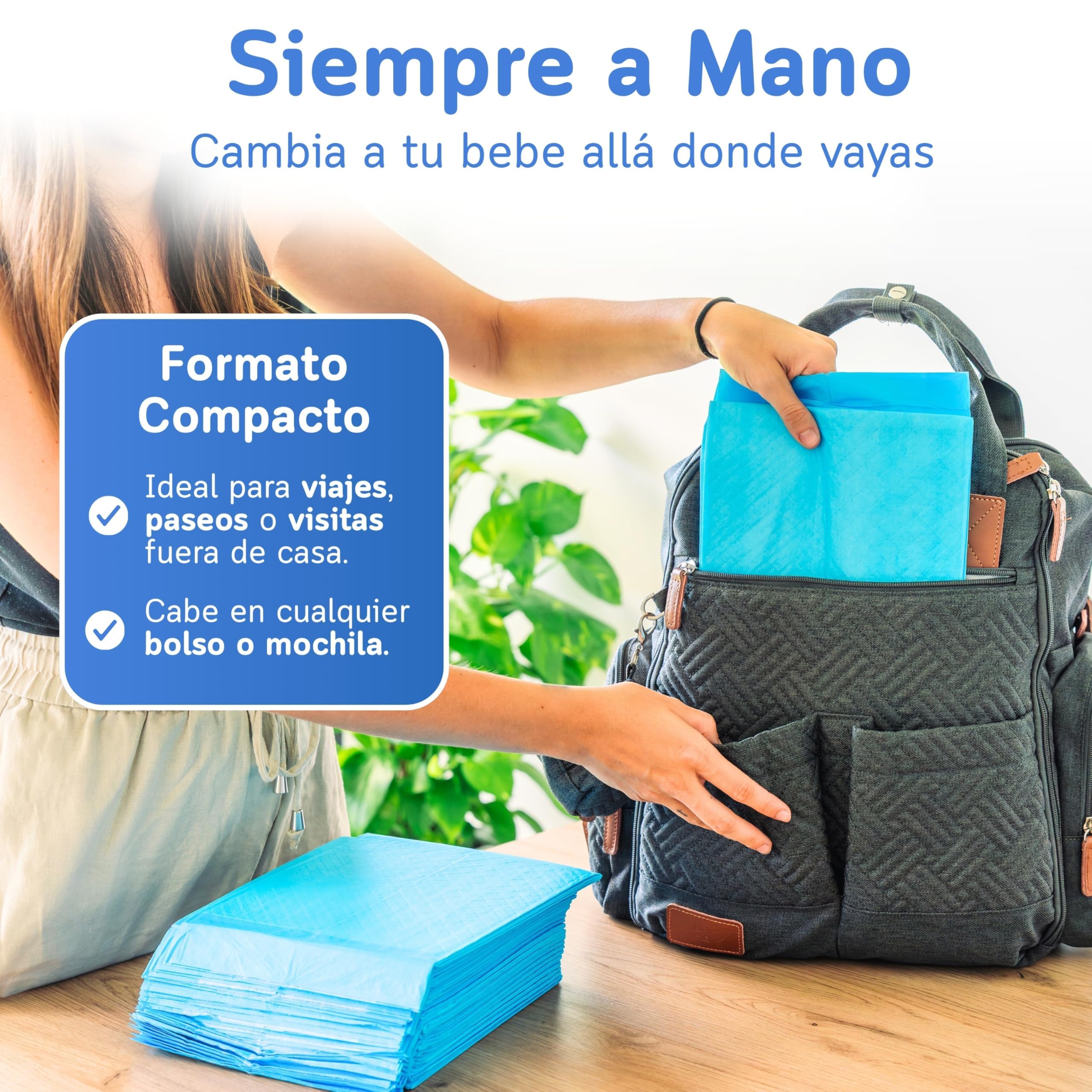 Cambiadores Empapadores Cama 60x90 cm para Bebés - 90 Unidades – Alta Absorción, Antifugas y Control de Olores – Desechables para Incontinencia, Cambio de Pañal o Postoperatorio.