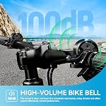 Greallthy Bike Bell - Alliage d'aluminium, son clair - pour les adultes & Les enfants, c'est dur. & Compact - Convient à 0,75-1 po (19-25,4 mm) - Parfait pour les enfants / ville / pliage / la plupart standard VTT scooter.
