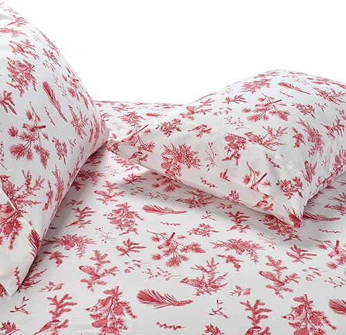 Vista 15 de Elegant Comfort Sábanas suaves de lujo con patrón navideño 1500 microfibra de calidad hotelera de alta calidad, suavidad, resistente a las arrugas