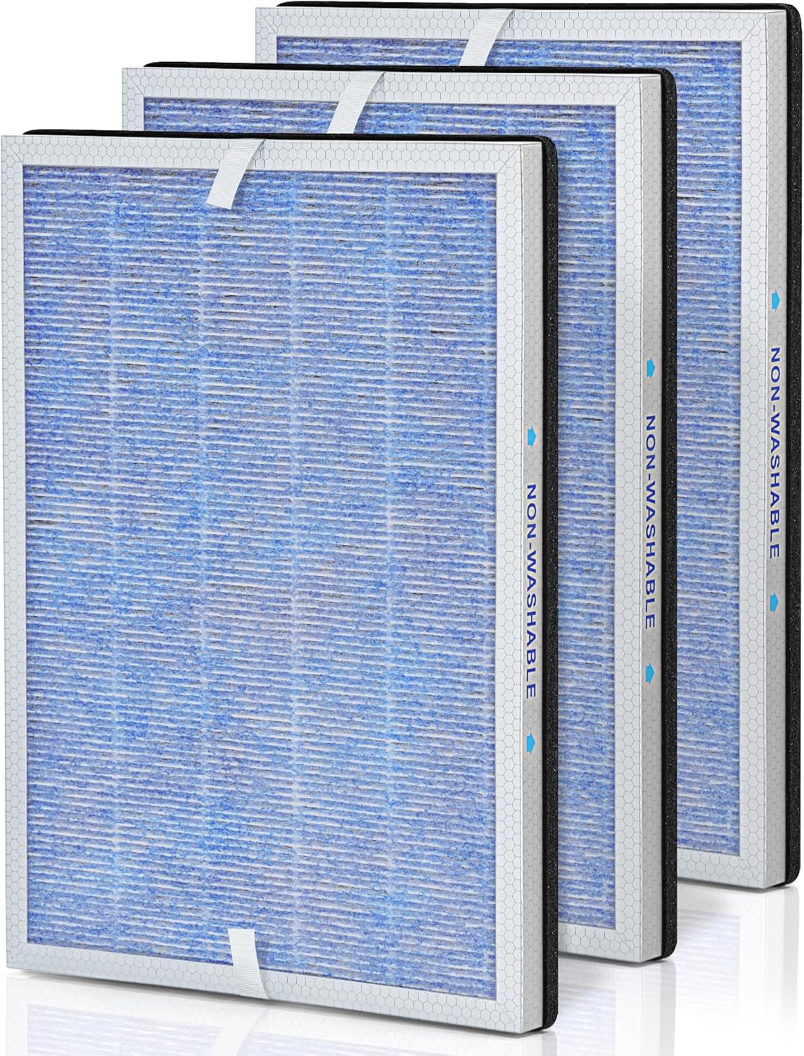MSA3 Air Purifier Replacement Filter Compatible with Membrane Solutions Filter MSA3, 3-in-1 Filtration True HEPA Filters, Air Cleaner for Home, 3-Pack
