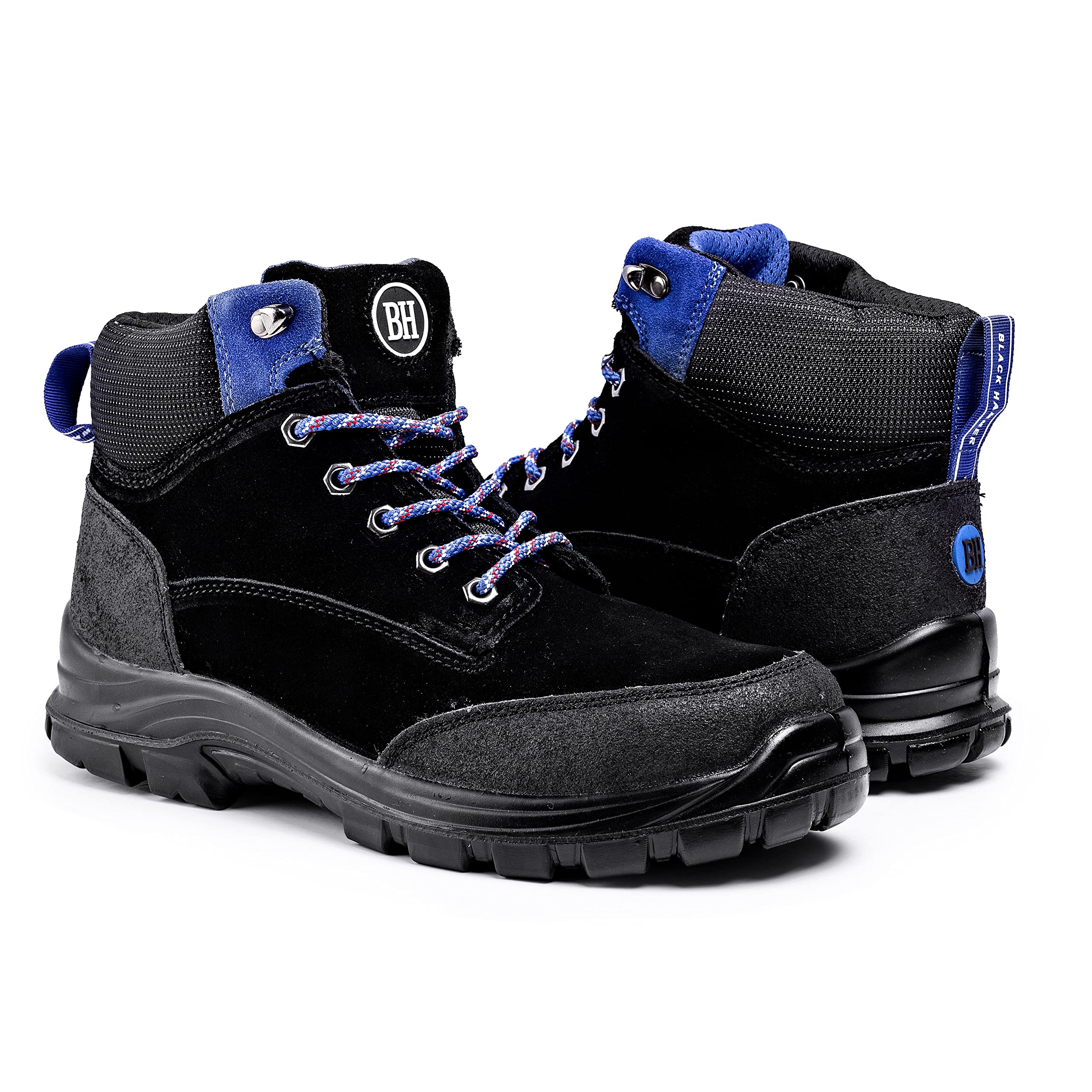 BLACK HAMMER Botas de Seguridad para Hombre con Puntera de Acero S3 SRC Calzado de Trabajo con Tobillo de Ante 7701