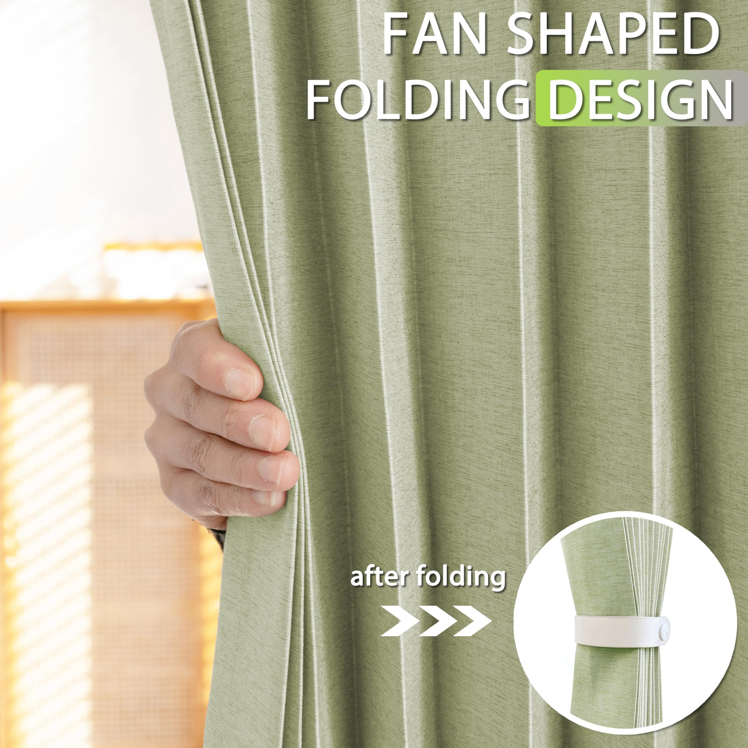 Jubilantex Cortina de ducha plegable de lino para baño, cortina de ducha impermeable, 1 panel con 14 ojales de metal y 1 alzapaños para hotel, 70 x 70 pulgadas