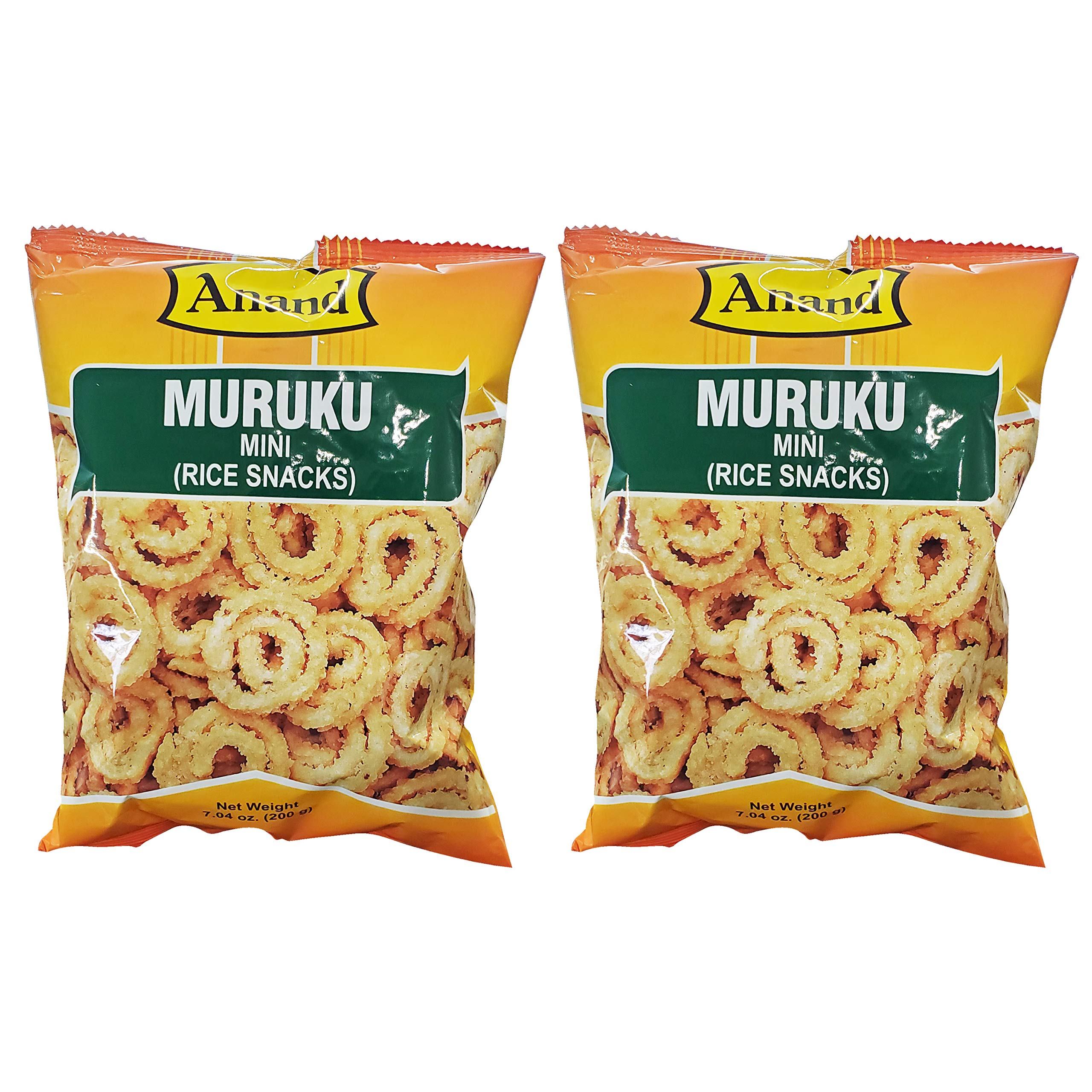 Anand Mini Muruku - Rice Snacks (2 Pack, Total of 14.08oz)