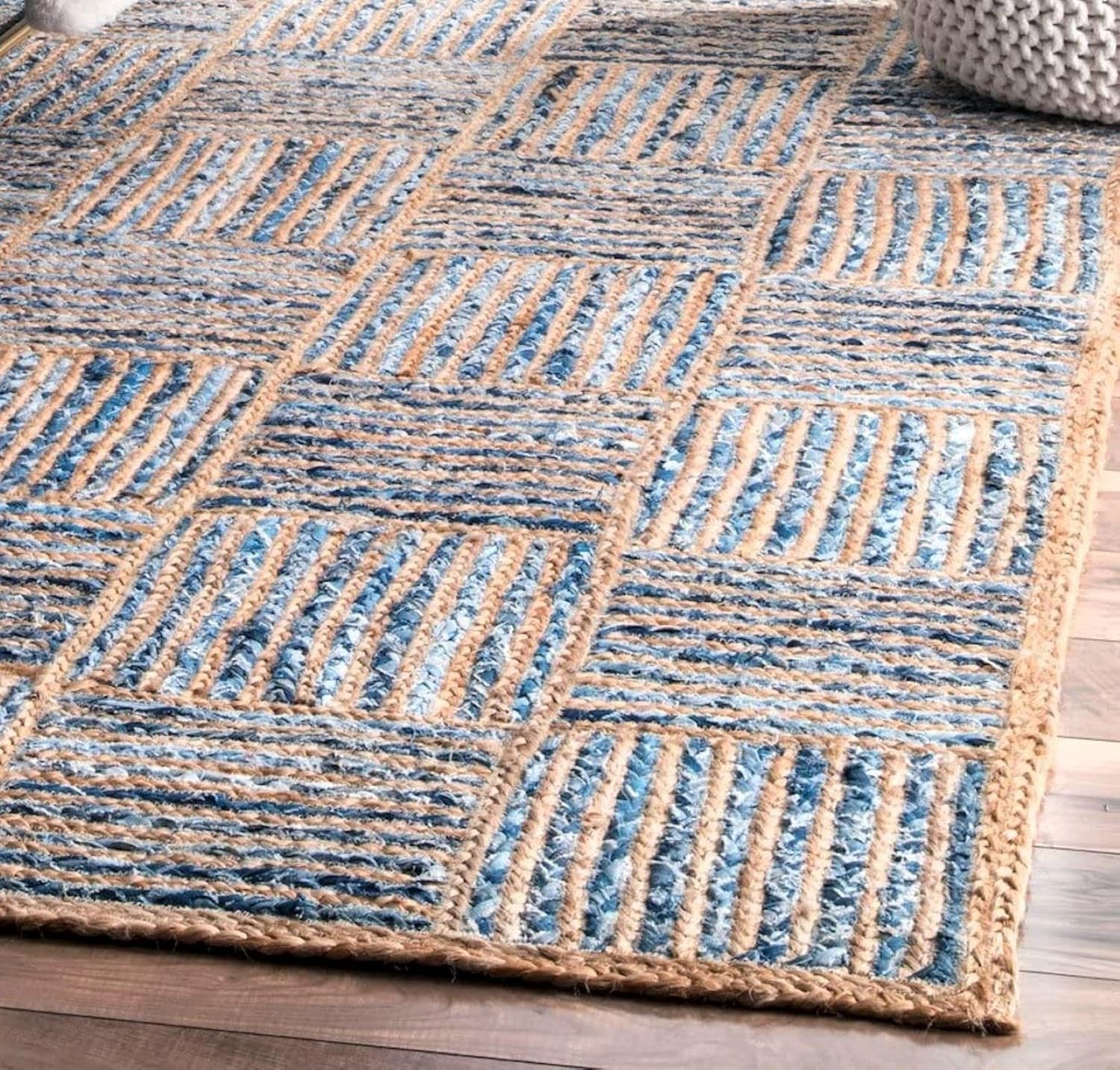 Buy HOMDECLOYAL Jute Braided Natural Rectangular Rug Hand Woven