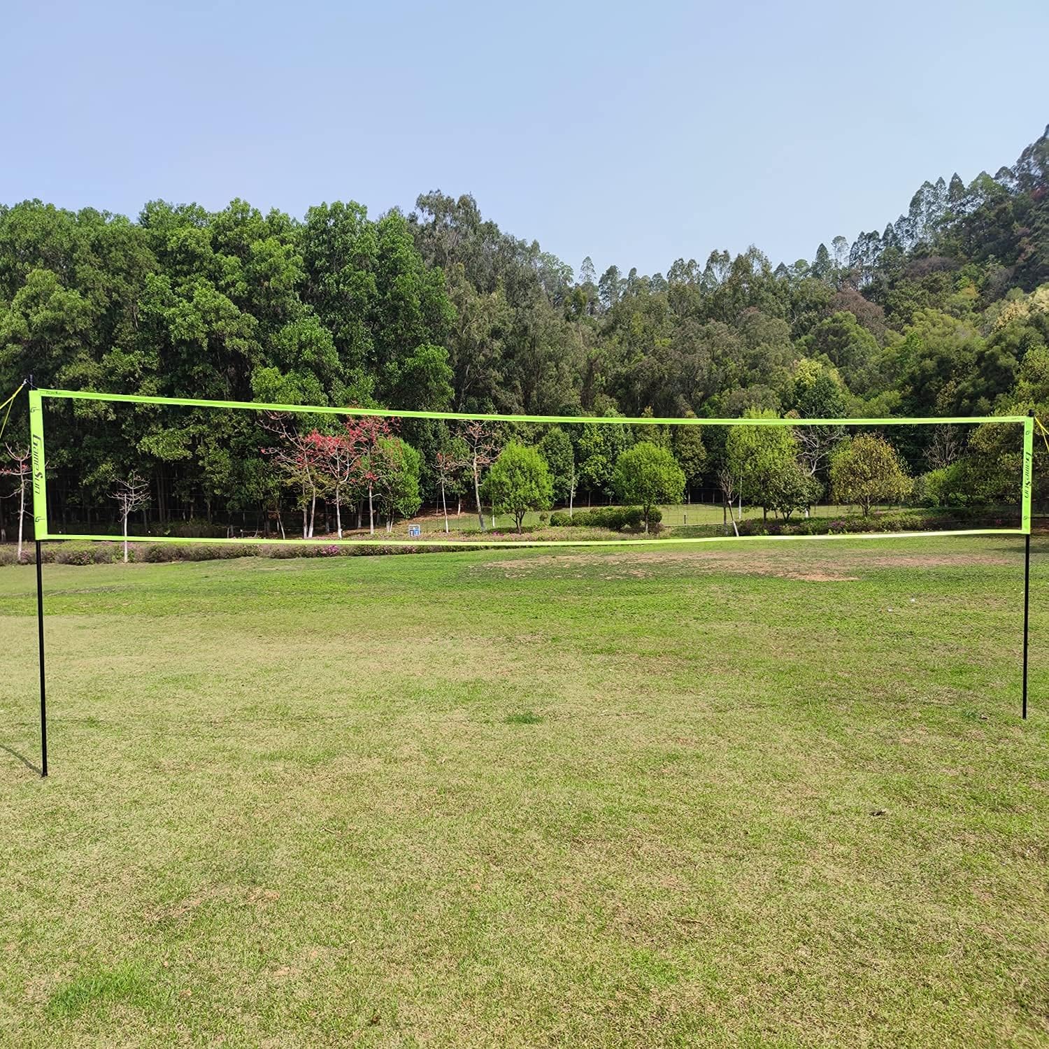 GAMESUN Portable Volleyball Net Set System-Portable Volleyball Set for Backyard with Professional Volleyball Net, Wrap Yarn Volleyball and Pump, Boundary Line, Carry Bag : Sports & Outdoors