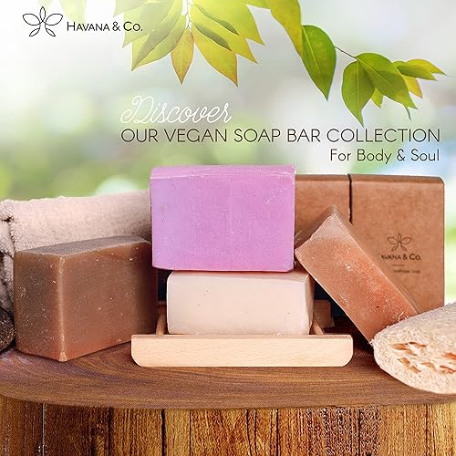 Miniatura 8 de Havana & Co. Barras de jabón natural de citronela de 5.3 onzas, jabón hidratante vegano hecho a mano, jabón en barra para todo el cuerpo de la piel,