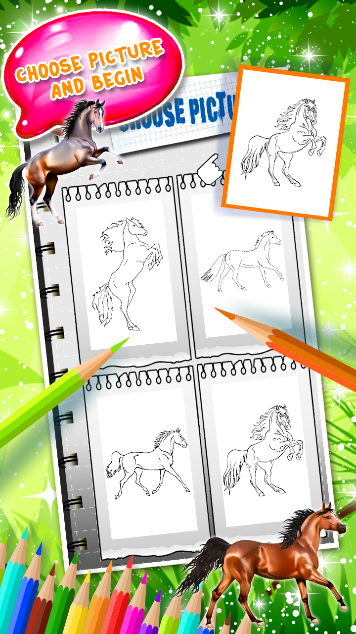 Horses Coloring Book - App on Amazon Appstore