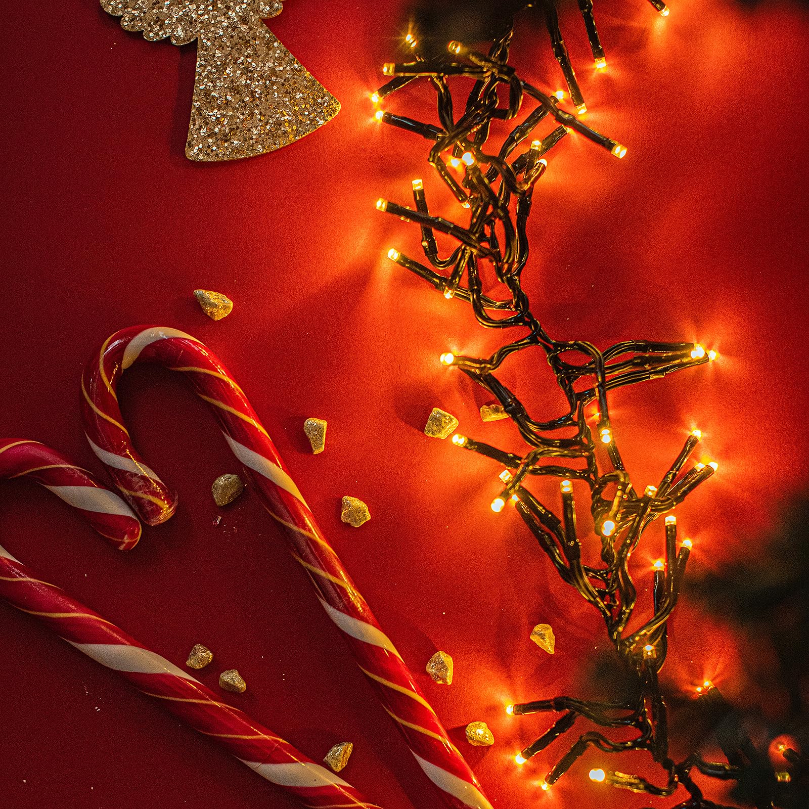 SALCAR 23m 360 LEDs Cadena de Luces, IP44 Impermeable Cadena Ligera Navidad, Cadena Luminosa con 8 Modos, Decoración Interior Exterior para Jardín Balcón Fiestas (Blanco cálido)
