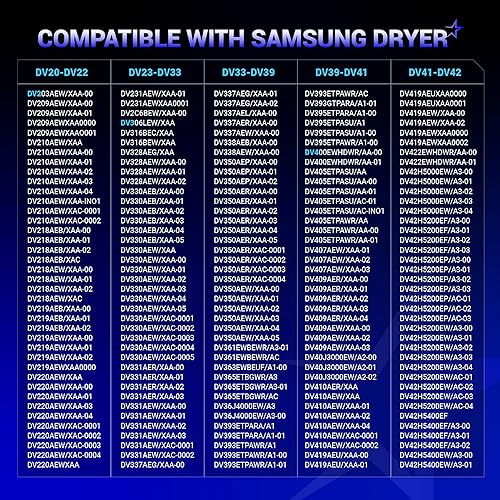 Miniatura 6 de 【Actualizado】 DC47-00019A Kit de elementos calefactores para secadora - Compatible con DVE50R5400V/A3 DV42H5000EW/A3 DV45H7000EW/A2 DVE50R5200W/A3
