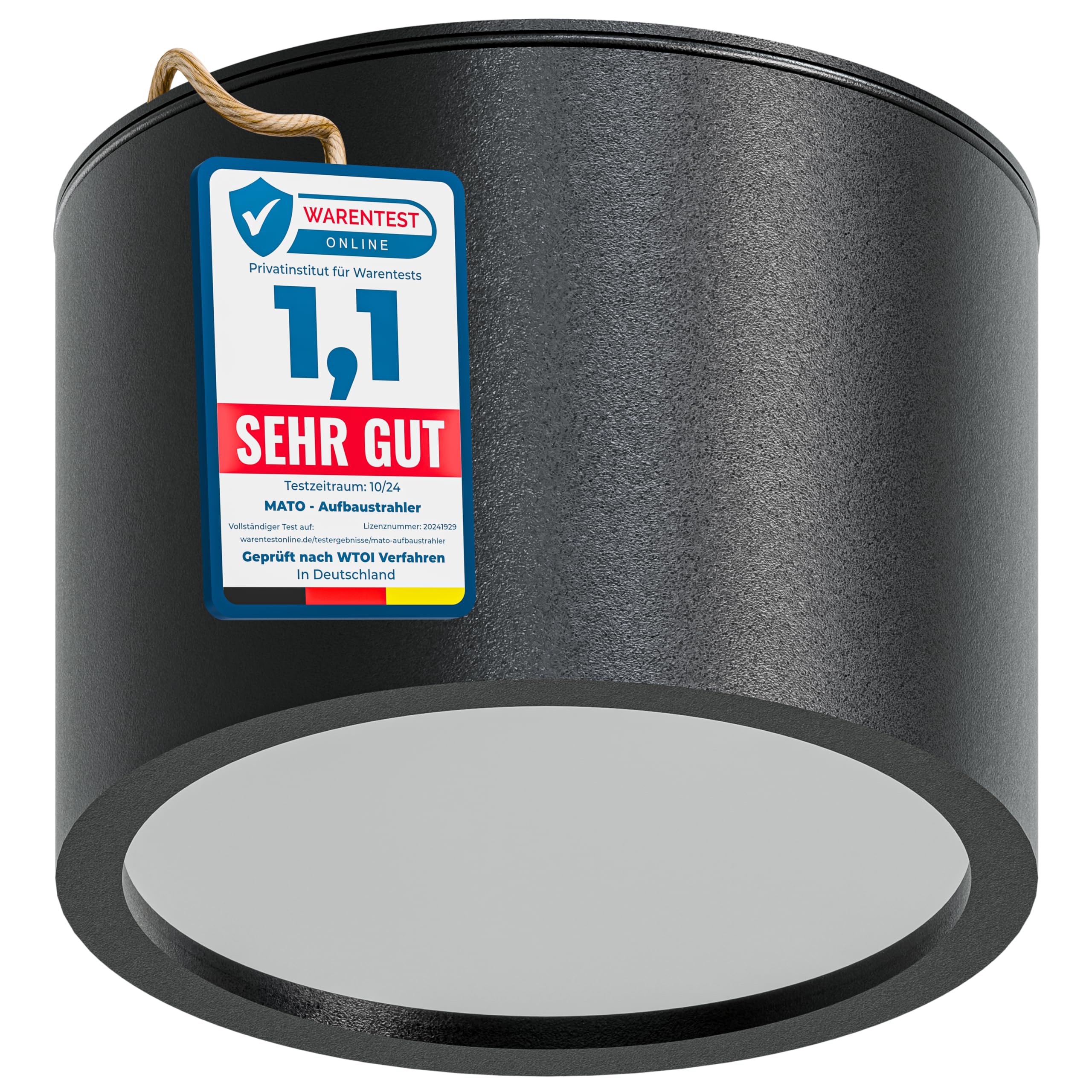 MATO Aufbauspot GX53 schwarz - IP44 Spritzwassergeschützt - Ø80x60mm - Aufbaustrahler mit GX53 Fassung - Aluminium Deckenspots Aufputz 230V, Aufbau Spots Decke, Aufbauleuchte - ohne Leuchtmittel