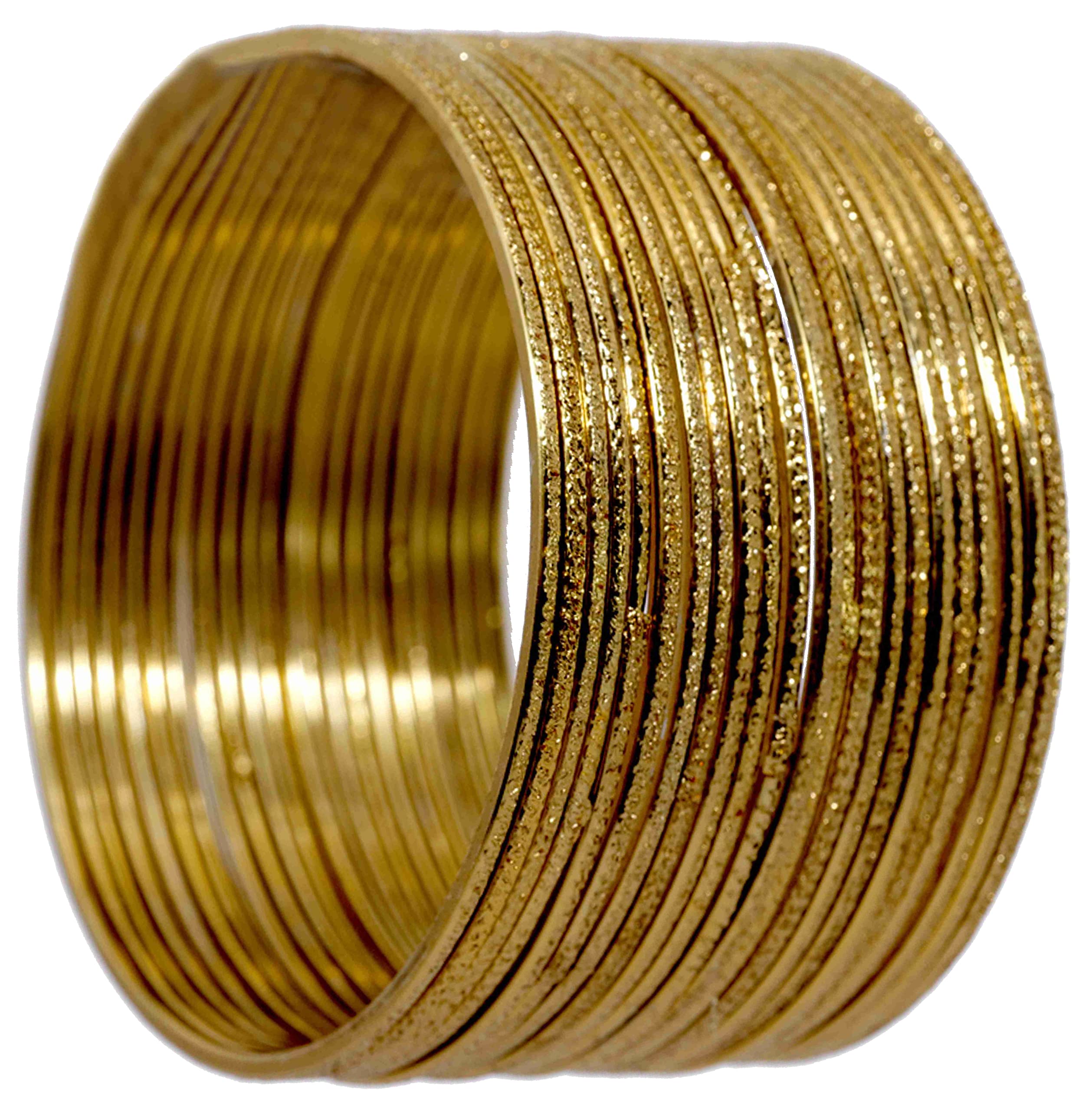 ZULKA Golden Non-Precious Metal Base Metal and Textured Finished Bangles Set For Women and Girls (Golden-2.6_Inches), Pack of 24 Bangles (B0BQHWXP2F) Amazon Price History, Amazon Price Tracker