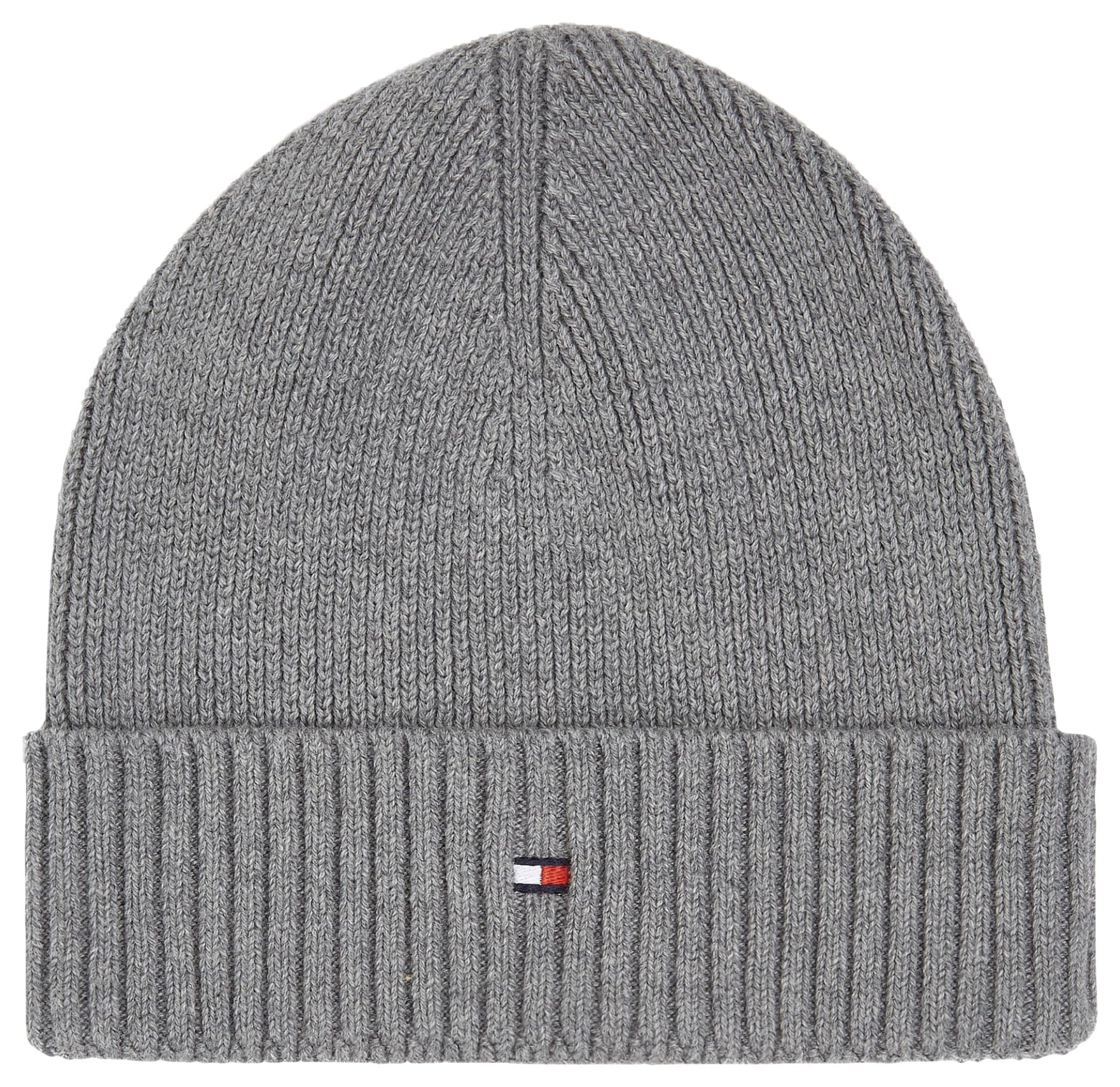 Tommy Hilfiger Men's Grey (Mid Grey Heather) Winter Hat Essential, Multicolor (Mid Grey Heather), One Size