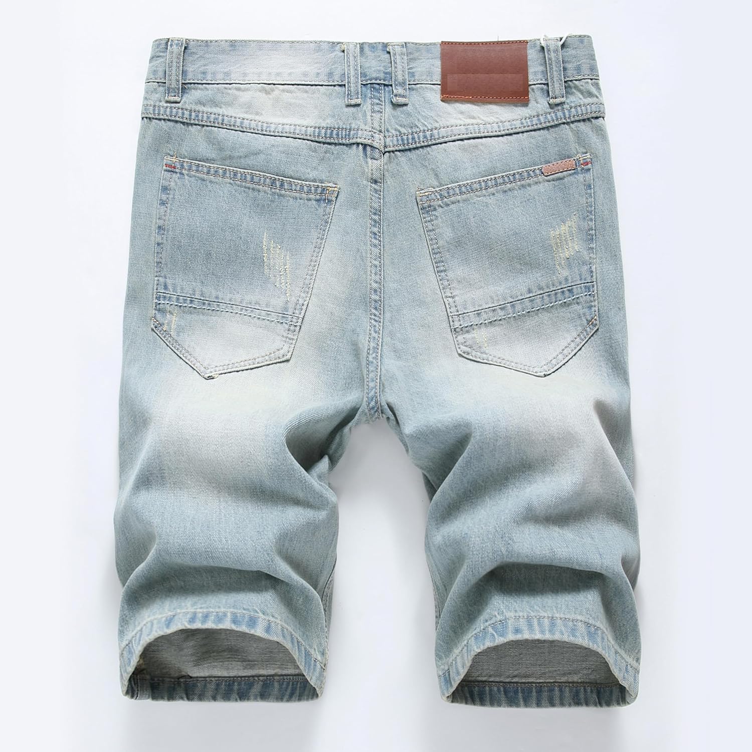 Lavnis Men's Casual Denim Shorts Classic Fit Distressed Summer Fashion Ripped Short Jeans - Image 3