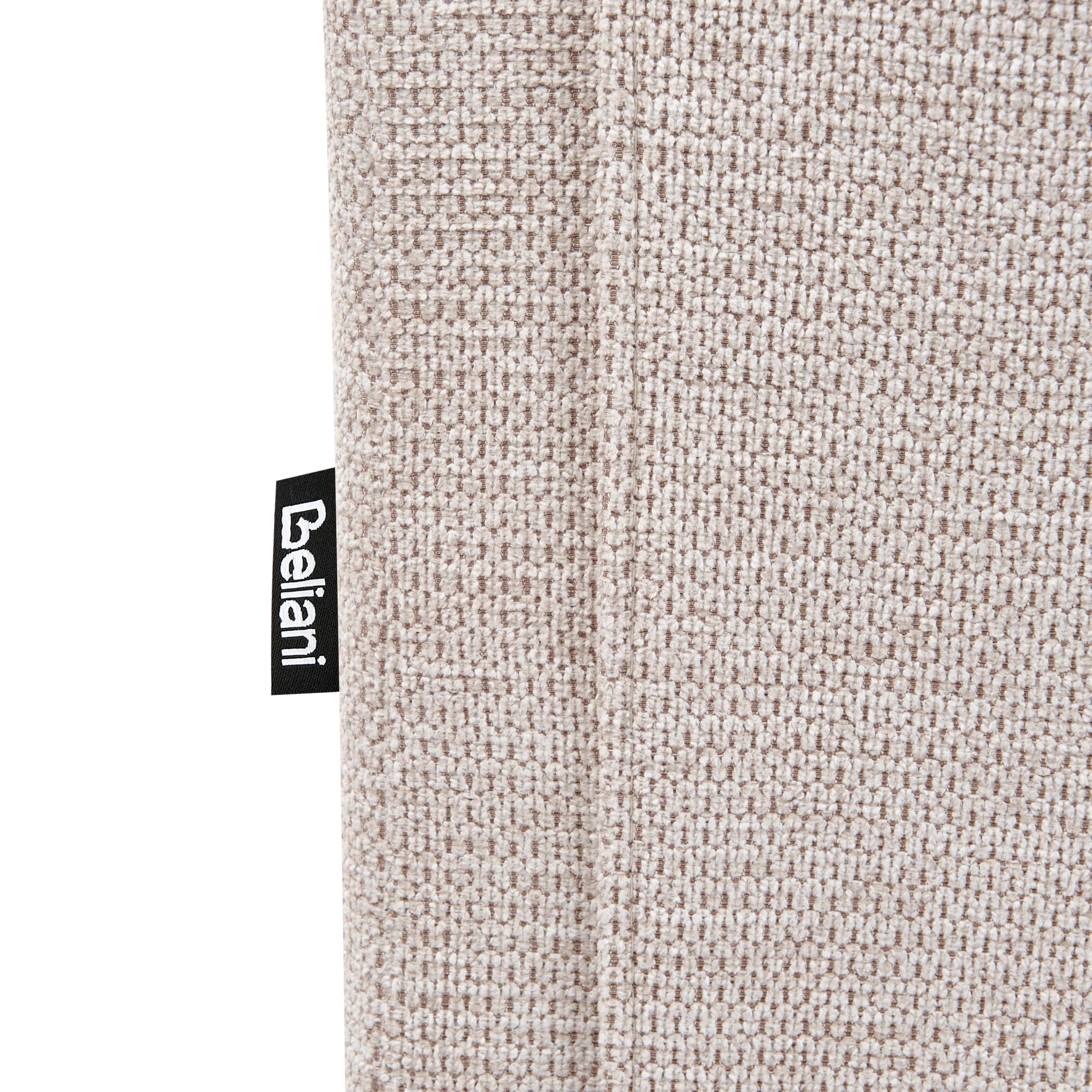 Beliani Fauteuil Inclinable en Tissu Beige Repose-Pieds et Dossier Réglable Rétro Royston
