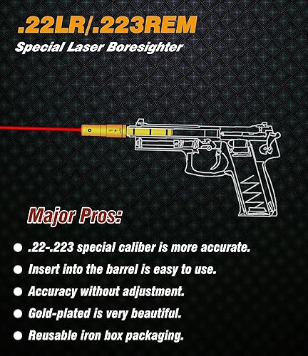 Vista 18 de Especial Laser Boresighter End Barrel Laser Bore Vista precisa y fácil de instalar Revólveres Pistolas Rifle y pistolas de aire